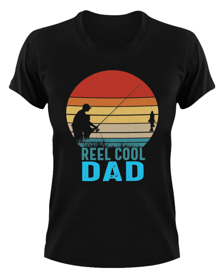 Reel cool dad T-Shirtdad, Fathers day, fishing, funny, Ladies, Mens, Unisex
