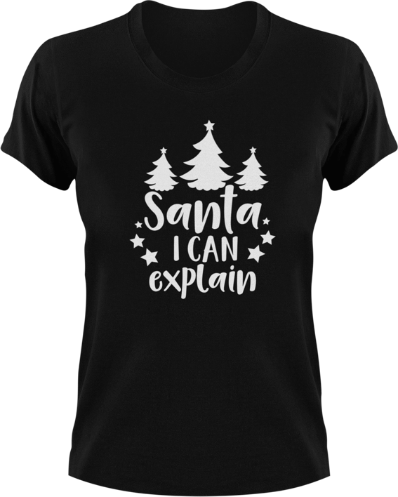 Santa I Can Explain T-Shirtchristmas, jokes, Ladies, Mens, Santa, snow, Unisex