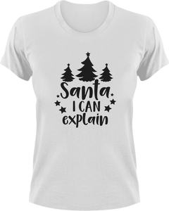 Santa I Can Explain T-Shirtchristmas, jokes, Ladies, Mens, Santa, snow, Unisex