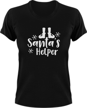 Load image into Gallery viewer, Santa&#39;s Helper T-Shirtchristmas, helper, Ladies, Mens, Santa, snow, Unisex
