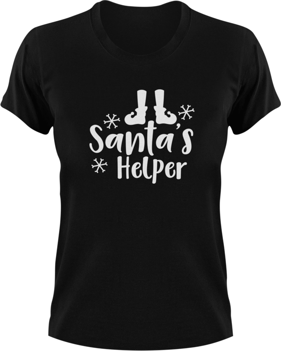 Santa's Helper T-Shirtchristmas, helper, Ladies, Mens, Santa, snow, Unisex