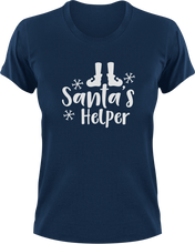 Load image into Gallery viewer, Santa&#39;s Helper T-Shirtchristmas, helper, Ladies, Mens, Santa, snow, Unisex
