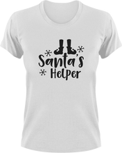 Load image into Gallery viewer, Santa&#39;s Helper T-Shirtchristmas, helper, Ladies, Mens, Santa, snow, Unisex

