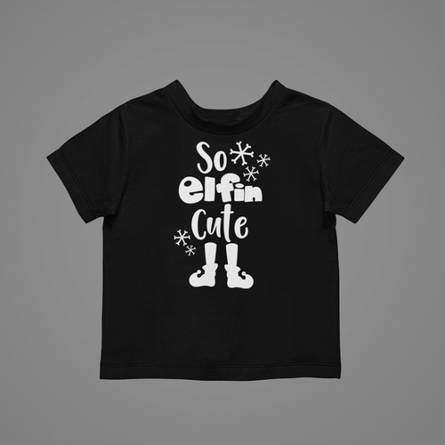 So Elfin Cute Kids T-Shirtanimal, animals, boy, christmas, cute, elf, girl, kids, Merry Christmas, neice, nephew