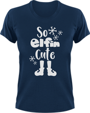 Load image into Gallery viewer, So Elfin Cute T-Shirtchristmas, cute, elf, Ladies, Mens, Santa, snow, Unisex
