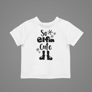 So Elfin Cute Kids T-Shirtanimal, animals, boy, christmas, cute, elf, girl, kids, Merry Christmas, neice, nephew