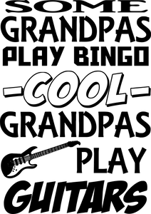Some grandpas play bingo cool grandpas play guitar T-Shirtbingo, cool, dad, Dad Jokes, family, fatherhood, Fathers day, grandpa, guitar, Ladies, Mens, music, Unisex