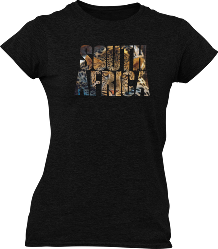 South Africa 3 Ladies fitted T-Shirtdog, Ladies