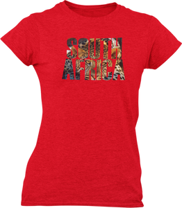 South Africa 3 Ladies fitted T-Shirtdog, Ladies