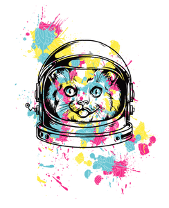 Space Cat T-Shirtanimals, astronaut, cat, dog, Ladies, Mens, pets, space, Unisex