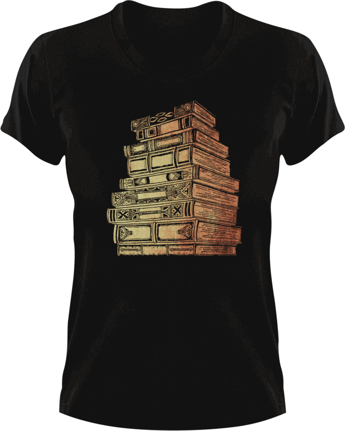 Stack of books T-Shirtbig books, books, Ladies, Mens, reading, Unisex, vintage