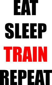 Eat Sleep Train Repeat White Racerback T-ShirtLadies, Mens, Unisex