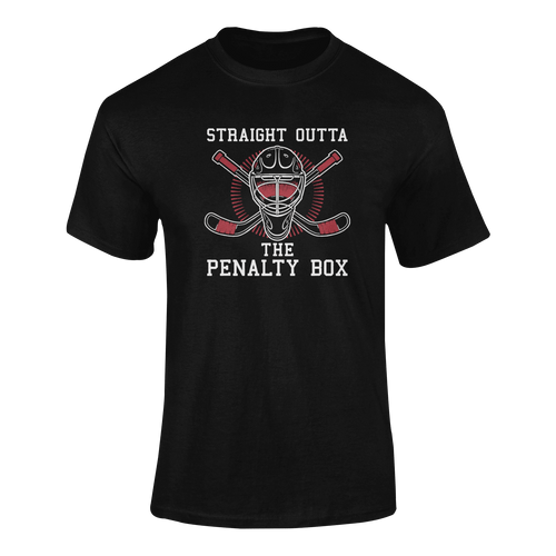 Straight Outta The Penalty Box T-Shirt 2Ladies, Mens, Unisex, Wolves Ice Hockey