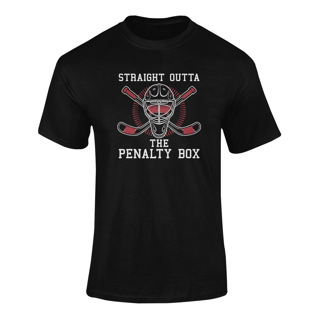 Straight Outta The Penalty Box T-Shirt 2Ladies, Mens, Unisex, Wolves Ice Hockey