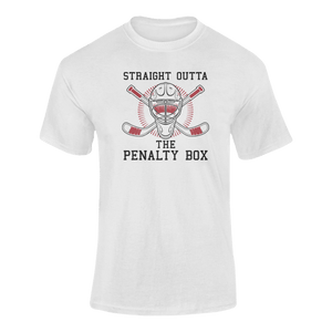 Straight Outta The Penalty Box T-Shirt 2Ladies, Mens, Unisex, Wolves Ice Hockey