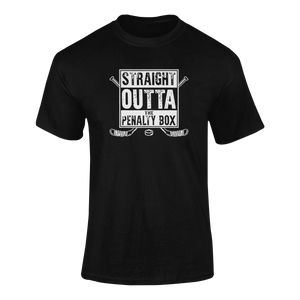 Straight Outta The Penalty Box T-ShirtLadies, Mens, Unisex, Wolves Ice Hockey