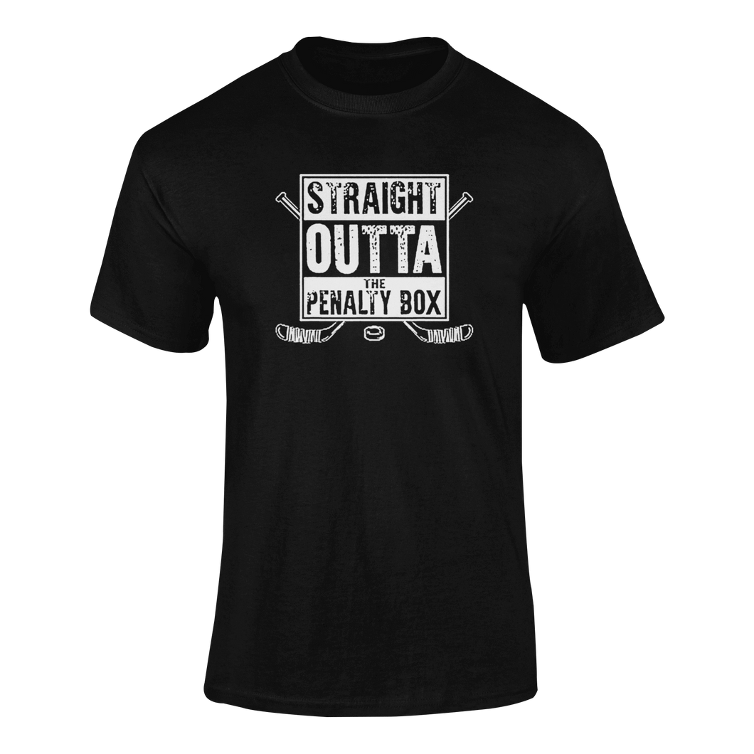 Straight Outta The Penalty Box T-ShirtLadies, Mens, Unisex, Wolves Ice Hockey