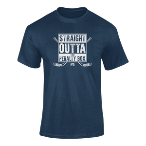 Straight Outta The Penalty Box T-ShirtLadies, Mens, Unisex, Wolves Ice Hockey