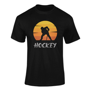 Sunset Hockey T-ShirtLadies, Mens, Unisex, Wolves Ice Hockey