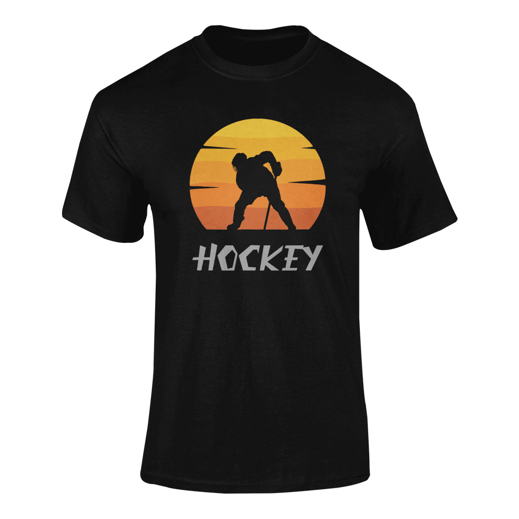 Sunset Hockey T-ShirtLadies, Mens, Unisex, Wolves Ice Hockey