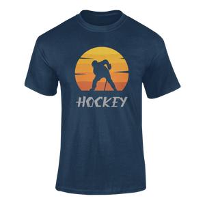 Sunset Hockey T-ShirtLadies, Mens, Unisex, Wolves Ice Hockey