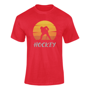 Sunset Hockey T-ShirtLadies, Mens, Unisex, Wolves Ice Hockey