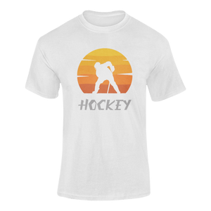 Sunset Hockey T-ShirtLadies, Mens, Unisex, Wolves Ice Hockey