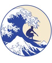 Load image into Gallery viewer, Surfer on a wave T-Shirtbeach, Ladies, Mens, sea, summer, surfboarder, surfing, Unisex, vacation, waves
