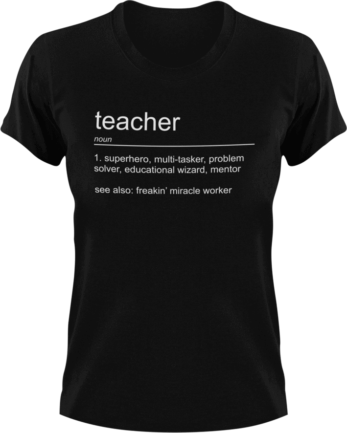 Teacher T-Shirtjob, Ladies, Mens, noun, school, teacher, Unisex
