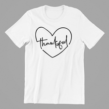 Load image into Gallery viewer, Thankful T-shirtchristian, hearts, Ladies, Mens, motivation, Unisex
