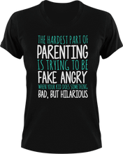 Load image into Gallery viewer, The hardest part about parenting T-Shirtdad, family, fatherhood, Fathers day, funny, Ladies, Mens, mom, parenting, Unisex
