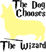 Load image into Gallery viewer, The Dog Chooses The Wizard T-Shirtdog, dogs, Ladies, Mens, Unisex, wizard
