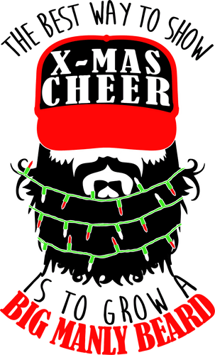 The best way to x-mas cheer is grow a beard T-Shirtbeard, christmas, Ladies, Mens, Unisex