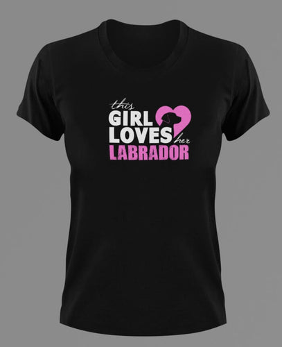 This Girl Loves her Labrador T-Shirtanimals, dog, Ladies, Mens, pets, Unisex