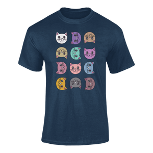 Tigger's Ark Happy Cat Pattern T-Shirtcat, cat mom, cat nip, Ladies, Mens, Michelle West, pets, Tigger's Ark, Unisex
