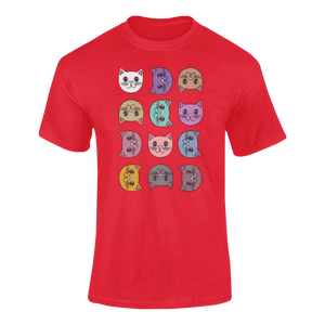Tigger's Ark Happy Cat Pattern T-Shirtcat, cat mom, cat nip, Ladies, Mens, Michelle West, pets, Tigger's Ark, Unisex