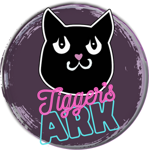 Tigger's Ark Grey Logo T-Shirtcat, cat mom, cat nip, Ladies, Mens, Michelle West, pets, Tigger's Ark, Unisex