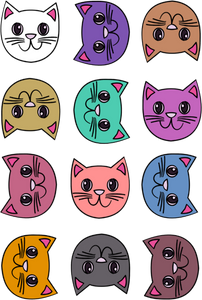 Tigger's Ark Happy Cat Pattern T-Shirtcat, cat mom, cat nip, Ladies, Mens, Michelle West, pets, Tigger's Ark, Unisex