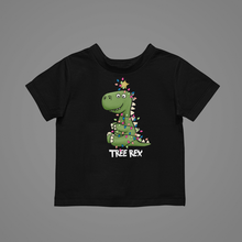 Load image into Gallery viewer, Tree Rex Kids T-Shirtanimal, animals, boy, christmas, Dinosaur, girl, kids, Merry Christmas, neice, nephew, rex, T-Rex
