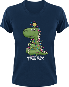 Tree Rex T-Shirtanimal, animals, christmas, Dinosaur, Ladies, Mens, rex, T-Rex, Unisex