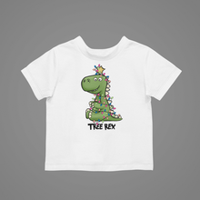 Load image into Gallery viewer, Tree Rex Kids T-Shirtanimal, animals, boy, christmas, Dinosaur, girl, kids, Merry Christmas, neice, nephew, rex, T-Rex
