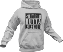 Load image into Gallery viewer, Straight Outta God&#39;s Word Hoodie in White
