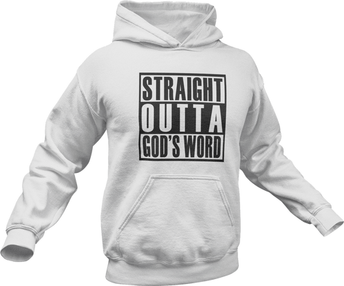 Straight Outta God's Word Hoodie in White