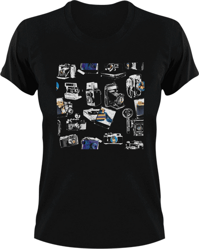 Vintage Cameras T-ShirtLadies, Mens, photo, photographer, photography, photoshop, Unisex, vintage