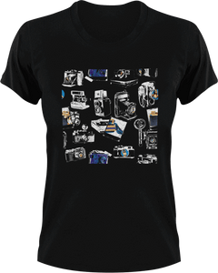 Vintage Cameras T-ShirtLadies, Mens, photo, photographer, photography, photoshop, Unisex, vintage