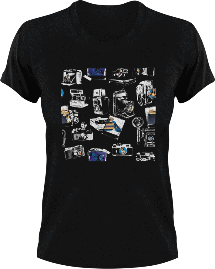 Vintage Cameras T-ShirtLadies, Mens, photo, photographer, photography, photoshop, Unisex, vintage