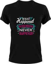 Load image into Gallery viewer, What Happened On Girls Weekend Never Happened T-Shirtgirl, girls, Ladies, Mens, party, Unisex, weekend
