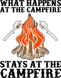What happens at the campfire stays at the campfire T-ShirtAdventure, campfire, camping, Ladies, Mens, Unisex
