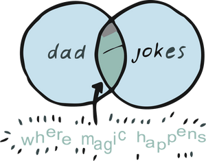 Dad + Jokes = where the magic happens 