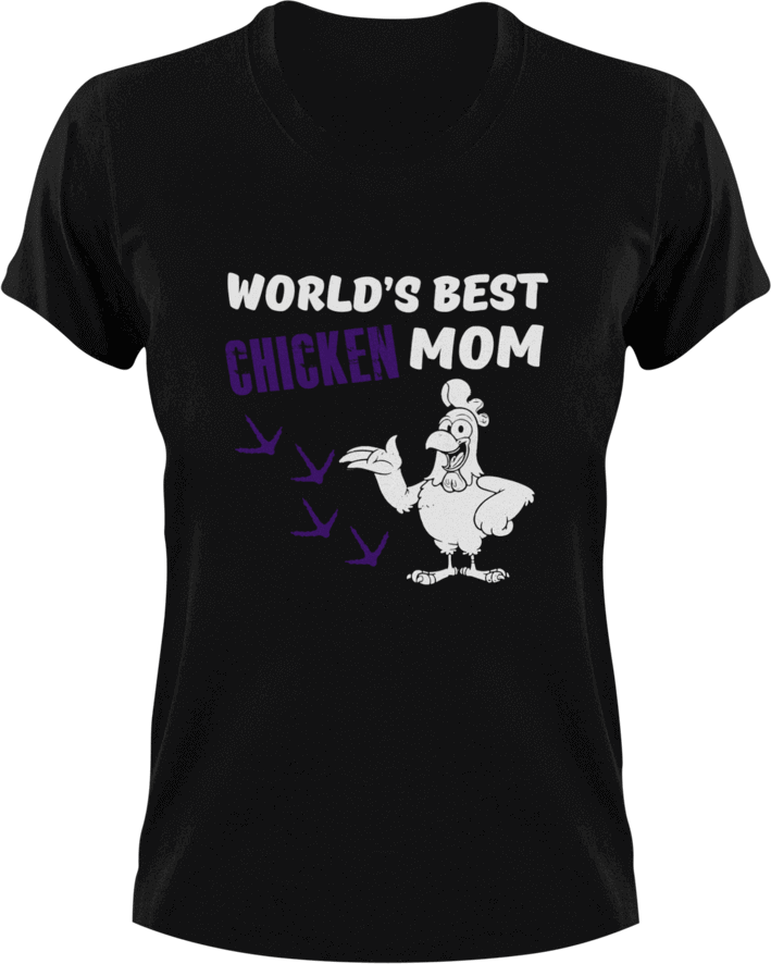 Worlds best chicken mom T-Shirtanimals, chickens, farm, farmer, farming, Ladies, Mens, mom, Unisex